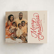 "retro vintage holiday" - Holiday Cards in Cherry by BR Designs - Folded Card