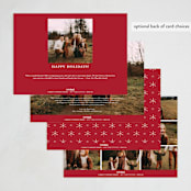 "Scripture" - Holiday Cards in Cranberry by Pk Designs - Back of Card