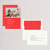 "color blocked wonder" - Holiday Cards in Candy Cane by Liz Conley - Assembled