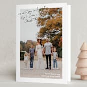 "A Savior is Born" - Holiday Cards in Snow by Liz Conley - Folded Card