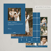 "Serenity" - Holiday Cards in Navy by Liz Conley - Back of Card Options