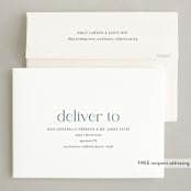 "Serenity" - Holiday Cards in Navy by Liz Conley - FREE Recipient Addressing