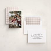 "All Joy to the World" - Holiday Cards in Snow by Pixel and Hank - Assembled