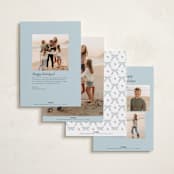 "Cottage Ribbon" - Holiday Cards in Winter Sky by Itsy Belle Studio - Back of Card Options