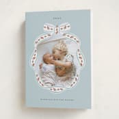"Cottage Ribbon" - Holiday Cards in Winter Sky by Itsy Belle Studio - Folded Card