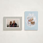 "Cottage Ribbon" - Holiday Cards in Winter Sky by Itsy Belle Studio - Photo Orientation Options