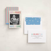 "Peace Poster" - Holiday Cards in Sparkler by Pixel and Hank - Assembled