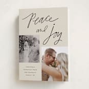 "Blessings of Peace & Joy" - Holiday Cards in Cream by Kercia Jane - Folded Card