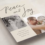 "Blessings of Peace & Joy" - Holiday Cards in Cream by Kercia Jane - Detail