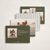 "Vintage Postcard" - Holiday Cards in Cream by Robert and Stella - Back of Card Options
