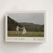 "Vintage Postcard" - Holiday Cards in Cream by Robert and Stella - Folded Card