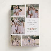 "Multi Swag" - Holiday Cards in Sage by Everett Paper Goods - Folded Card