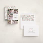 "Multi Swag" - Holiday Cards in Sage by Everett Paper Goods - Assembled