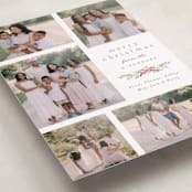 "Multi Swag" - Holiday Cards in Sage by Everett Paper Goods - Detail