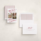 "We Wish You" - Holiday Cards in Scarlet by Elsa Duncan - Assembled