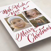 "We Wish You" - Holiday Cards in Scarlet by Elsa Duncan - Detail