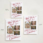 "We Wish You" - Holiday Cards in Scarlet by Elsa Duncan - Formats Available