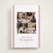 "New Classic" - Holiday Cards in Candy Cane by Corinne Malesic - Front