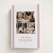 "New Classic" - Holiday Cards in Candy Cane by Corinne Malesic - Folded Card