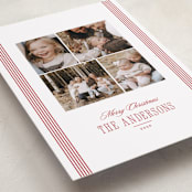 "New Classic" - Holiday Cards in Candy Cane by Corinne Malesic - Detail