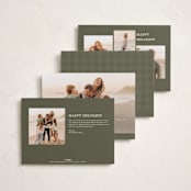 "Bordering Six" - Holiday Cards in Pine by Brianne Larsen - Back of Card Options