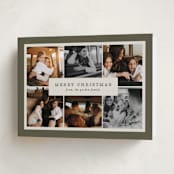 "Bordering Six" - Holiday Cards in Pine by Brianne Larsen - Folded Card