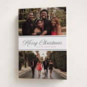 "Two Photo Split" - Holiday Cards in Cloud by Nicole Walsh - Folded Card