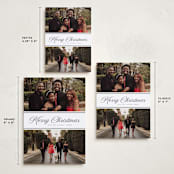 "Two Photo Split" - Holiday Cards in Cloud by Nicole Walsh - Formats Available
