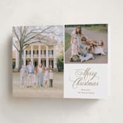 "Script Duo" - Holiday Cards in Candlelight by Carolyn MacLaren - Folded Card