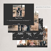 "Blessed Peacemakers" - Holiday Cards in Coal by Pk Designs - Back of Card Options