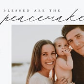 "Blessed Peacemakers" - Holiday Cards in Coal by Pk Designs - Detail