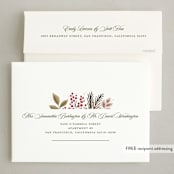 "Verdancy" - Holiday Cards in Plum by Kimberly Morgan - FREE Recipient Addressing