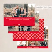 "A Wonderful Life" - Holiday Cards in Holiday Red by Qing Ji - Back of Card Options