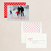 "A Wonderful Life" - Holiday Cards in Holiday Red by Qing Ji - Assembled