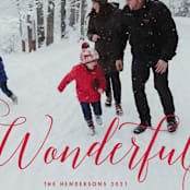 "A Wonderful Life" - Holiday Cards in Holiday Red by Qing Ji - Detail