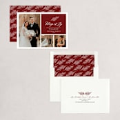 "Leyland" - Holiday Cards in Berry by Angela Pignataro - Assembled