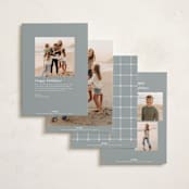 "Daisies" - Holiday Cards in Ash by Wildfield Paper Co - Back of Card Options