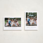 "Daisies" - Holiday Cards in Pine by Wildfield Paper Co - Photo Orientation Options