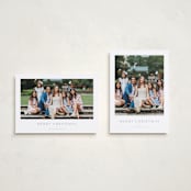 "Daisies" - Holiday Cards in Ash by Wildfield Paper Co - Photo Orientation Options