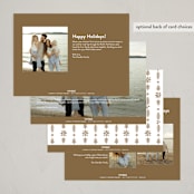 "siena" - Holiday Cards in Golden Biscuit by Tamara Hilje - Back of Card Options