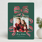 "stripes bow" - Holiday Cards in Mistletoe by Vivian Yiwing - Front