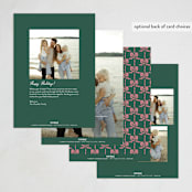 "stripes bow" - Holiday Cards in Mistletoe by Vivian Yiwing - Back of Card Options