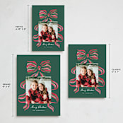 "stripes bow" - Holiday Cards in Mistletoe by Vivian Yiwing - Formats Available