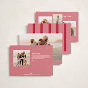 "Modern Quilt" - Holiday Cards in Gumdrop by Owl and Toad - Back of Card Options
