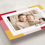 "Modern Quilt" - Holiday Cards in Gumdrop by Owl and Toad - Detail