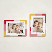 "Modern Quilt" - Holiday Cards in Gumdrop by Owl and Toad - Photo Orientation Options