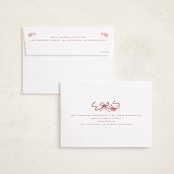 "12 Days of Christmas Toile" - Holiday Cards in Berry by Teju Reval - FREE Recipient Addressing