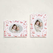 "12 Days of Christmas Toile" - Holiday Cards in Berry by Teju Reval - Photo Orientation Options