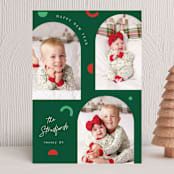 "Modern Shapes" - Holiday Cards in Pine by Elly - Front