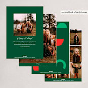 "Modern Shapes" - Holiday Cards in Pine by Elly - Back of Card Options